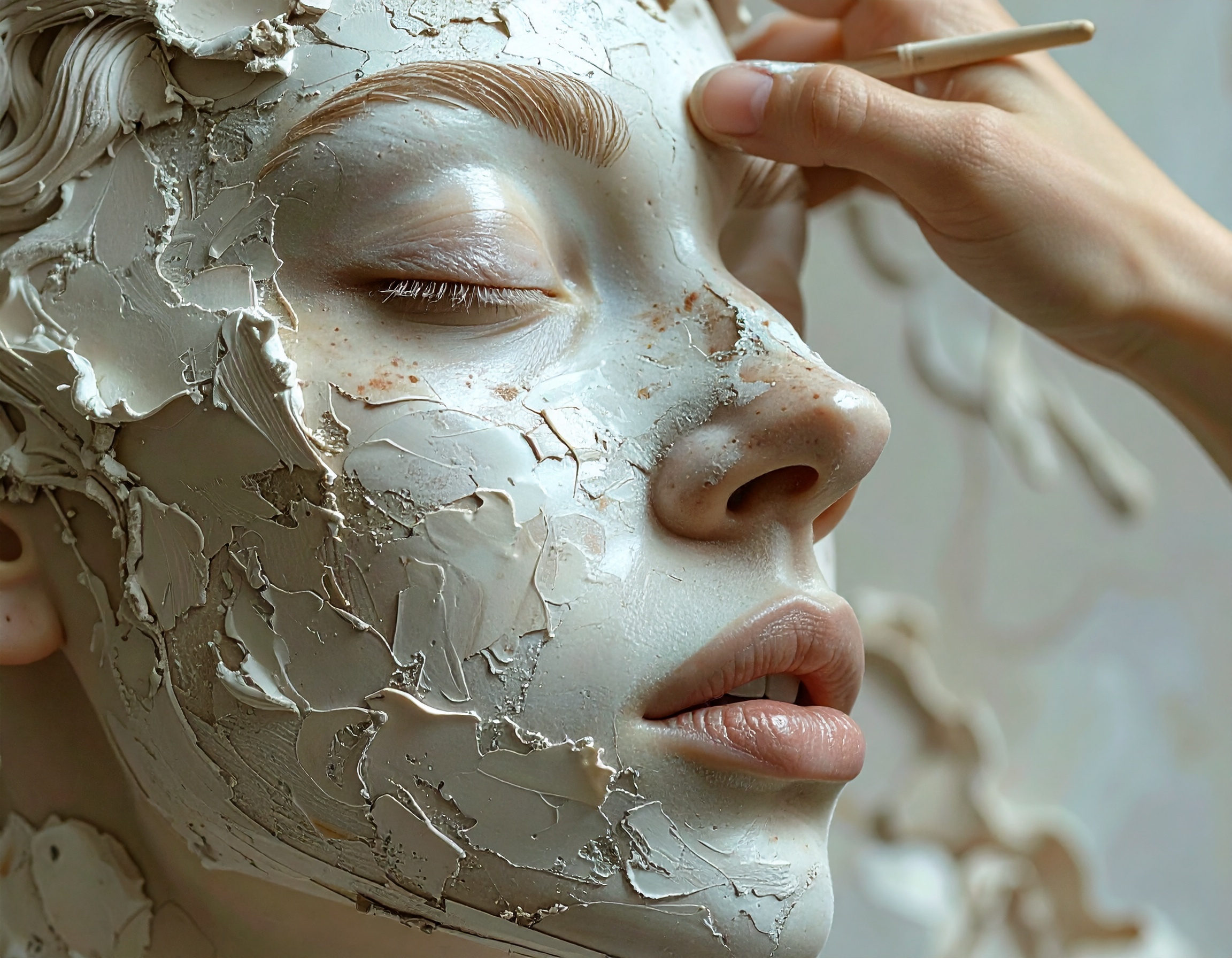 Beautiful symmetrical face representing perfect facial sculpting